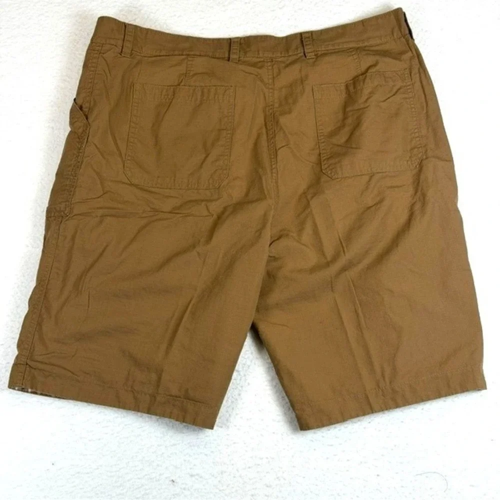 Banana Republic Mens Reversible Ripstop Plaid/Brown Shorts Size 40 Rare